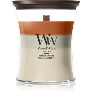 Woodwick Trilogy Vanilla Embers vonná svíčka s dřevěným knotem 275 g obraz