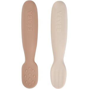 Beaba Silicone Pre-Spoons 2 Pack lžička Praline / Clay 4m+ 2 ks obraz