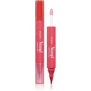 PUPA Milano Vamp! Lip Marker Duo fix na rty s leskem odstín 004 Spicy Raspberry 1.4 ml obraz
