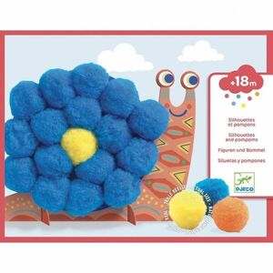 DJECO Fluffy Animals bambulkové tvoření zvířátek 18m+ 1 ks obraz