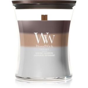 Woodwick Trilogy Radiant Cashmere vonná svíčka s dřevěným knotem 275 g obraz