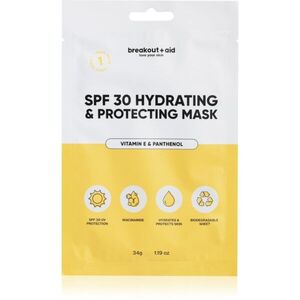 breakout + aid SPF 30 Hydrating & Protecting Mask hydratační plátýnková maska s vitamínem E 34 g obraz