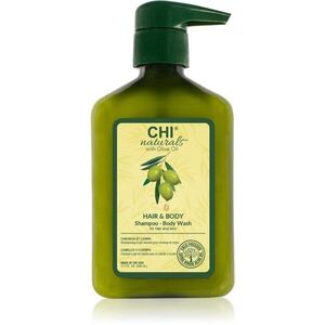 CHI Olive Naturals Hair & Body Shampoo šampon a sprchový gel s olivovým olejem 2 v 1 340 ml obraz