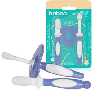 Baboo Toothbrush Set sada zubní péče pro miminka Blue Haze, 6m+ 3 ks obraz