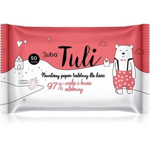 Luba Tuli Lactic acid vlhčený toaletní papír s kyselinou mléčnou pro děti Strawberry 50 ks obraz