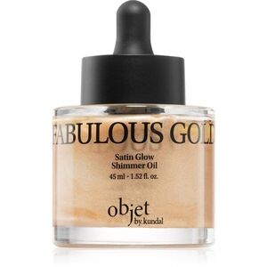 KUNDAL Objet Satin Glow Shimmer Oil třpytivý olej s hydratačním účinkem odstín Fabulous Gold 45 ml obraz