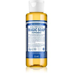 Dr. Bronner’s Peppermint tekuté univerzální mýdlo 100 ml obraz