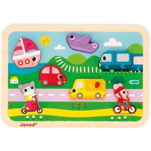 Janod Chunky Puzzle Vehicles aktivity vkládačka 18m+ 7 ks obraz