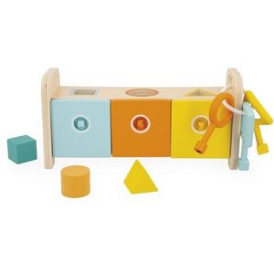 Janod Shape Sorter Box with Keys aktivity vkládačka 18m+ 1 ks obraz