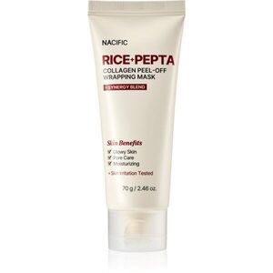 Nacific Rice + Pepta Collagen Peel-off Wrapping Mask hydratační pleťová maska pro sjednocení barevného tónu pleti 70 g obraz