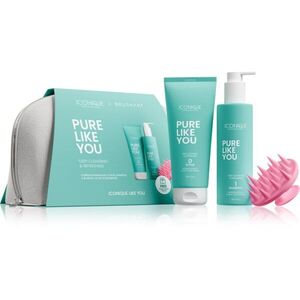 ICONIQUE Professional PURE LIKE YOU Set Shampoo 250 ml Scrub 200 ml BrushArt Massage Brush dárková sada na vlasy a vlasovou pokožku obraz