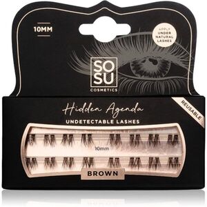SOSU Cosmetics Hidden Agenda Undetectable Lashes trsové nalepovací řasy bez uzlíku 10mm Brown 16 ks obraz