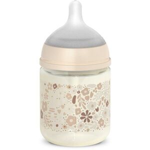 Suavinex Wonderland SX Pro Physiological Anti-Colic Glass skleněná kojenecká láhev +0 SF Cream Flower 120 ml obraz
