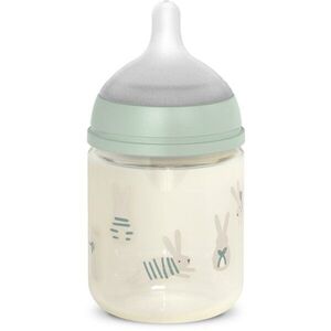 Suavinex Wonderland SX Pro Physiological Anti-Colic Glass skleněná kojenecká láhev +0 SF Green Bunny 120 ml obraz