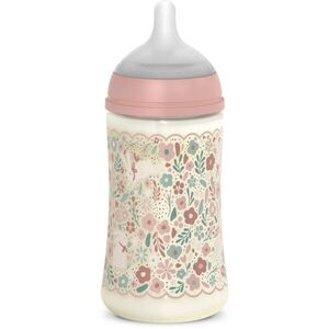 Suavinex Wonderland SX Pro Physiological Anti-Colic kojenecká láhev M Medium Flow 3 m+ Pink Flower 270 ml obraz