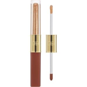 Dolce&Gabbana Make It Double! Lip Tint & Gloss Duo dlouhotrvající rtěnka a lesk na rty 2 v 1 odstín 04 Caramel Cola - Brown & Gold Shimmer 2x2 ml obraz