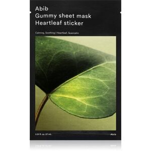 Abib Gummy Sheet Mask Heartleaf Sticker zklidňující plátýnková maska pro citlivou a problematickou pokožku 27 ml obraz