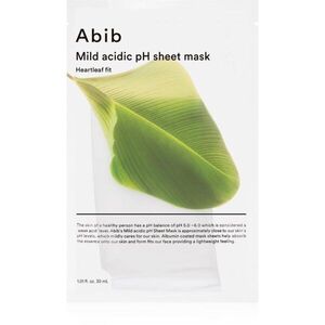 Abib Mild Acidic pH Sheet Mask Heartleaf Fit zklidňující plátýnková maska pro citlivou pleť se sklonem k akné 30 ml obraz