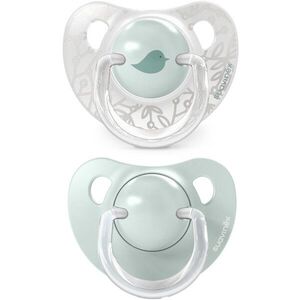 Suavinex Birdies Anatomical Silicone 0-6m dudlík Green 2 ks obraz