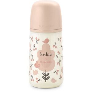 Suavinex Birdies Anticolic Baby Bottle kojenecká láhev Pink 270 ml obraz