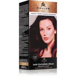 Kallos Glow Lasting Cream Colour permanentní barva na vlasy odstín Aubergine Red 60 ml obraz