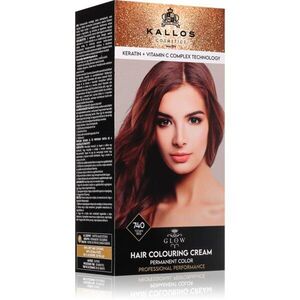 Kallos Glow Lasting Cream Colour permanentní barva na vlasy odstín Tizian Red 60 ml obraz