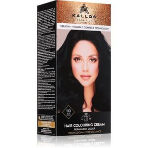Kallos Glow Lasting Cream Colour permanentní barva na vlasy odstín Blue Black 60 ml obraz