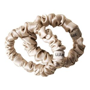 LUARE - The Mini Scrunchies Beige - hedvábné gumičky do vlasů obraz