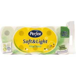 Perfex toaletný papier Aloe Vera 8+2 3vrst obraz