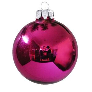 deco Vianočné Plastové gule Pink 8cm 9ks/balenie obraz