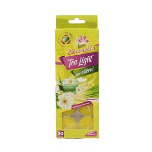 Citronella - čajové repelentné sviečky 10 ks/100 g obraz