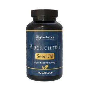 Olej ze semen černuchy seté (Nigella sativa) v kapslích / 300 mg - 100 kapslí - Herbatica obraz