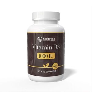 Vitamín D3 1000 IU – 110 softgelových kapslí – Herbatica obraz