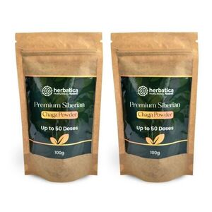 Zvýhodněný set: 2× Prémiová sibiřská čaga 100% prášek – 100 g – Herbatica obraz