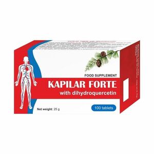 KAPILAR FORTE – doplněk stravy s dihydrokvercetinem, rutinem a vitaminem C – 100 tablet – Farmakom obraz