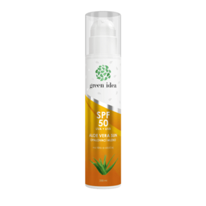 Aloe vera Sun – opalovací mléko SPF 50 – 200 ml – Green idea obraz