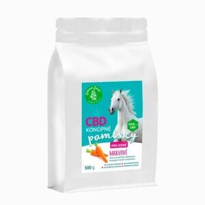 Konopné pamlsky pro koně – příchuť mrkev - 500 g - Zelená Země obraz