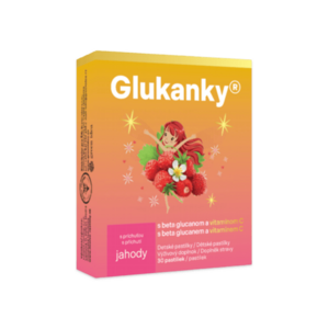 Glukánky – dětské pastilky s jahodovou příchutí 30 ks – Green idea obraz