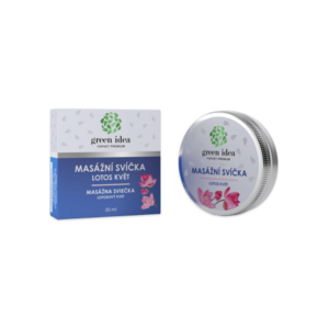 Masážní svíčka – lotosový květ 30 ml – Green idea obraz