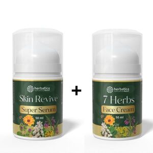Herbatica Zvýhodněný set: Anti‑Age Duo – Skin Revive SuperSerum + 7 Herbs Face Cream obraz
