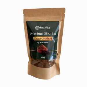 100% prémiová sibiřská čaga drť - 100 g - Herbatica obraz