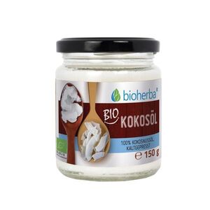 100% bio kokosový olej lisovaný za studena – 150 g – Bioherba obraz