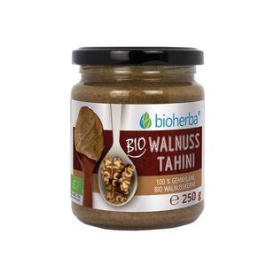 100% bio ořechové tahini z mletých bio vlašských ořechů – 250 g – Bioherba obraz