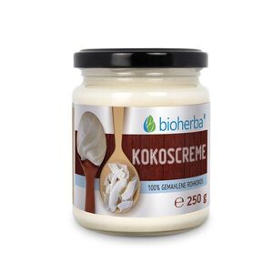 100% kokosový krém z mletého syrového kokosu – 250 g – Bioherba obraz