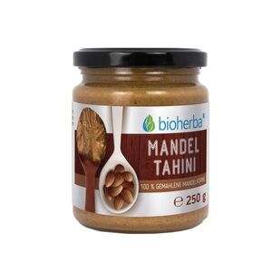 100% mandlové tahini z mletých mandlových jader – 250 g – Bioherba obraz