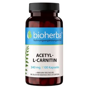 Acetyl-L-karnitin 340 mg – 100 kapslí – Bioherba obraz