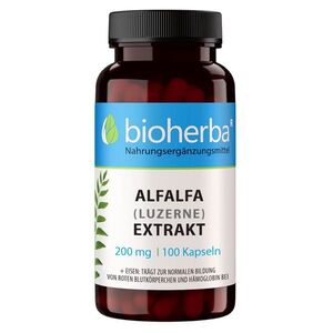 Alfalfa (vojtěška) extrakt 200 mg – 100 kapslí – Bioherba obraz