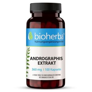 Andrographis extrakt 360 mg - 100 kapslí - Bioherba obraz