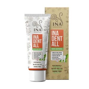 Dent-All - přírodní zubní pasta bez fluoridů se škumpou vlasatou, louhem z Černého moře a postbiotiky - 75 ml - INA Essentials obraz
