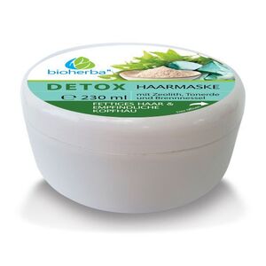 Detoxikační vlasová maska se zeolitem, jílem a kopřivou pro mastné vlasy a citlivou pokožku hlavy - 230 ml - Bioherba obraz